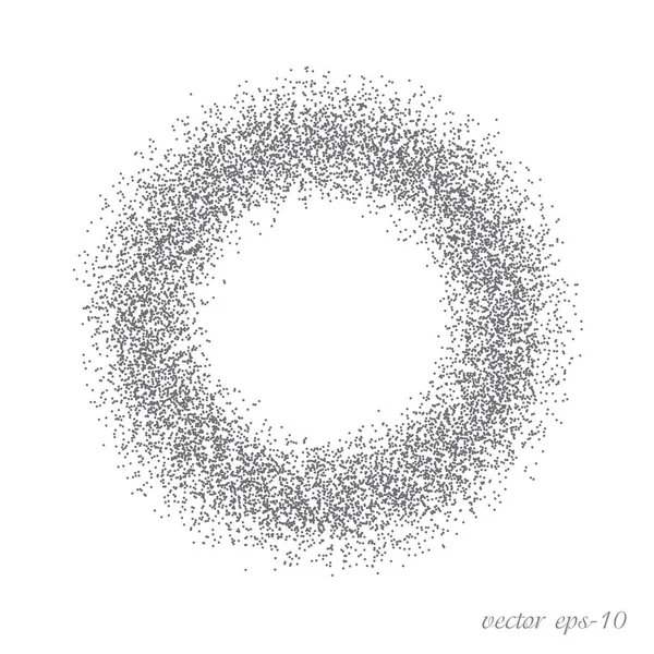 Dairesel nokta afiş . Soyut nokta çerçevesi . Patlama Vektör Çerçevesi.