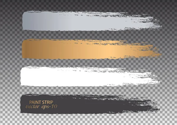 Boya çizgileri seti. Strip boya Banner-vector. Golden grunge hatları.