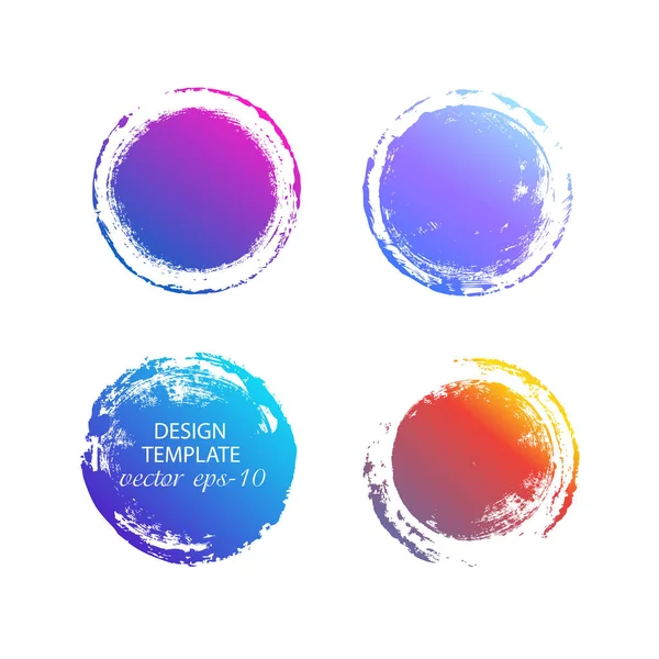 Gradient Stamp Vector Grunge Circles Banners Logos Icons Labels Badges — Stock Vector