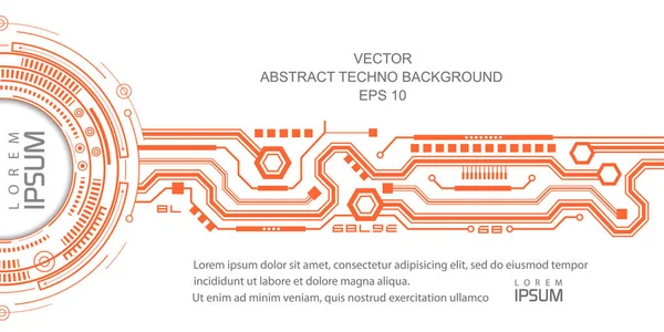 Sfondo Tecnologico Astratto Innovazione Tecnologica Chip Elettronico Illustrazione Vettoriale — Vettoriale Stock