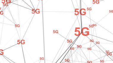 Yüksek hızlı internet 5G. Yeni mobil iletişim teknolojisi. Harita 5G Teknoloji arka planı. .