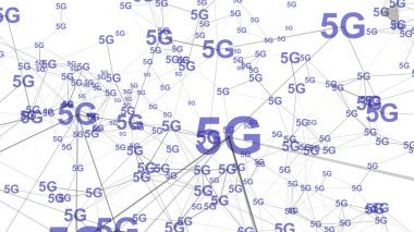 Harita 5G Global İletişim. Yeni mobil iletişim teknolojisi. Yüksek Hız İnternet. .