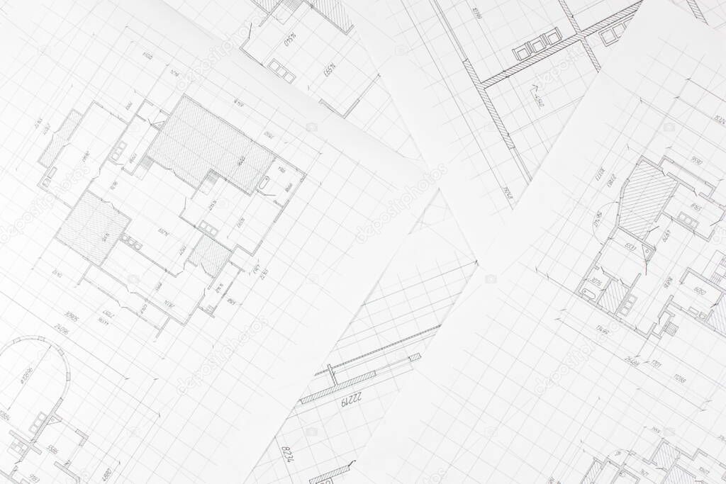 House plan project .Technical drawing background.Engineering design .