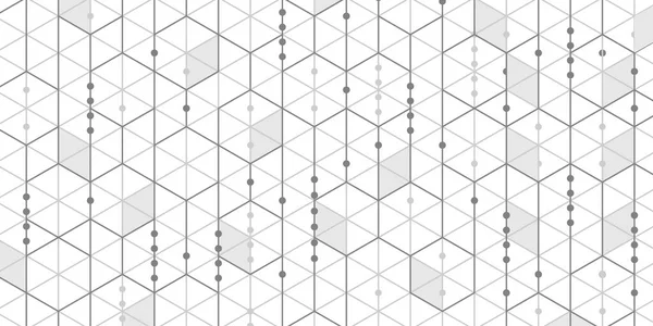 Dibujo Técnico Hexagones Sobre Fondo Blanco Líneas Geométricas Técnica Abstracta — Vector de stock