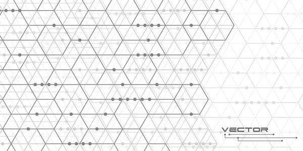 Hexagones Sur Fond Blanc Dessin Technique Losanges Géométriques Illustration Vectorielle — Image vectorielle