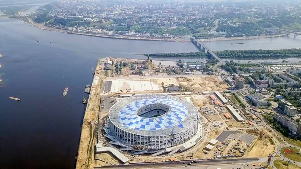 Ryssland Nizjnij Novgorod Augusti 2017 View Nizhny Novogorod Stadium Bygga — Stockfoto