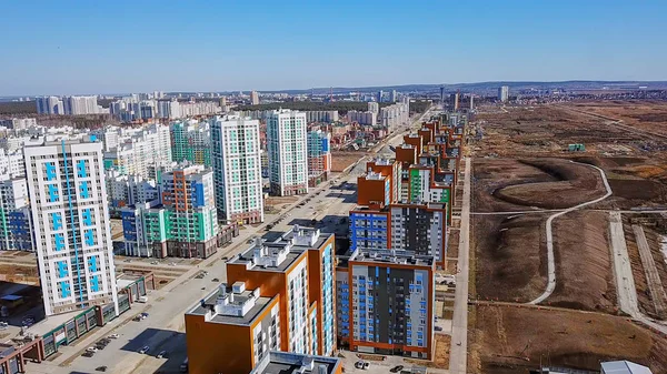 Sie Erstrecken Sich Über Neue Häuser Das Akademicheskiy Viertel Ekaterinburg — Stockfoto