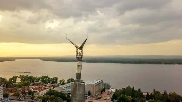 Rusko Samara Září 2017 Panoramatický Pohled Náměstí Slávy Pomník Slávy — Stock fotografie