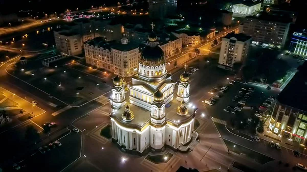 Russia Saransk Agosto 2017 Cattedrale San Giusto Guerriero Feodor Ushakov — Foto Stock
