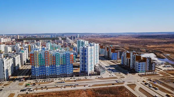 Start Mit Zugang Zum Panorama Des Bezirks Neue Häuser Ekaterinburg — Stockfoto