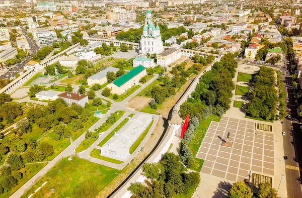 Rusia Astracán Septiembre 2017 Vista Aérea Del Kremlin Astracán Complejo —  Fotos de Stock