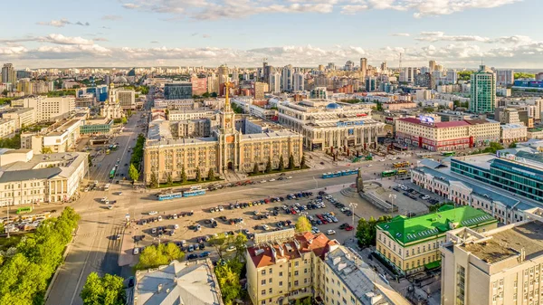 Ryssland Yekaterinburg Juni 2018 Visa Till Det Centrala Torget 1905 — Stockfoto