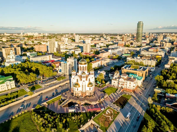 Rússia Ekaterinburg Junho 2018 Igreja Sobre Sangue Nome Todos Santos — Fotografia de Stock