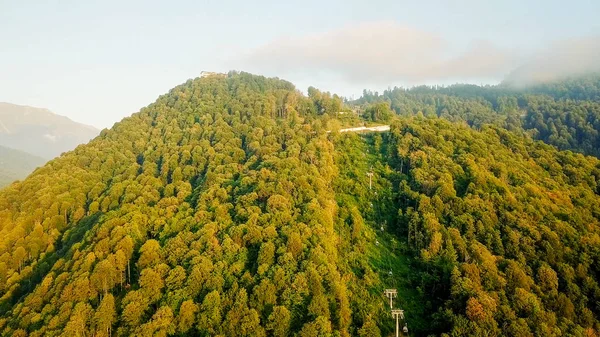 Pohled Vzduchu Rosa Khutor Krasnaya Polyana Soči Rusko — Stock fotografie