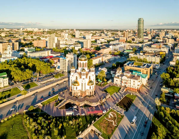 Rússia Ekaterinburg Junho 2018 Igreja Sobre Sangue Nome Todos Santos — Fotografia de Stock