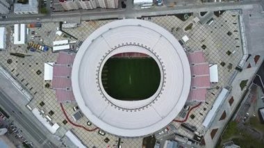Rusya, Ekaterinburg - 30 Mayıs 2018: Merkez stadyum Yekaterinburg şehir. FIFA futbol konumunu 2018 eşleşir. Video. UltraHD (4k)