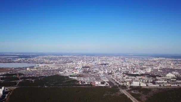 Vista General Ciudad Ekaterimburgo Rusia Vídeo Ultrahd — Vídeo de stock