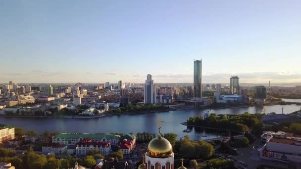 Iglesia Sobre Sangre Nombre Todos Los Santos Tierra Rusia Ekaterimburgo — Vídeo de stock