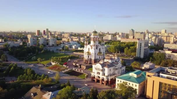 Церква Крові Всіх Святих Землі Російської Росія Єкатеринбург Відео Ultrahd — стокове відео