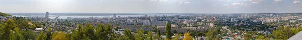 Large Panorama City Saratov View Volga Bridge Russia Saratov — Stock Photo, Image