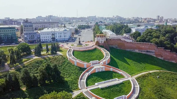 Rusko Nižnij Novgorod Srpna 2017 Chkalov Staircase — Stock fotografie