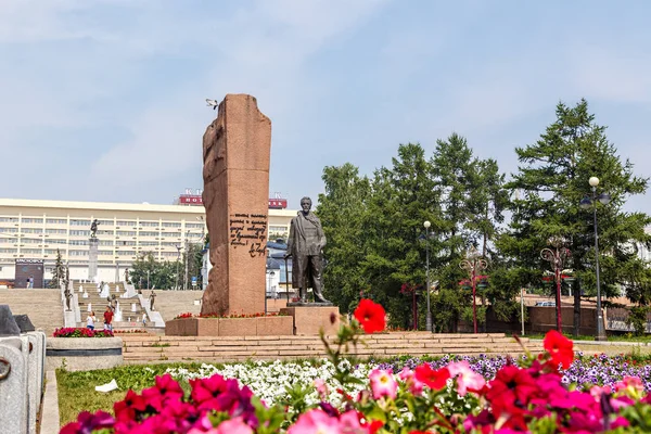 Rusia Krasnoyarsk Julio 2018 Monumento Antón Chéjov — Foto de Stock