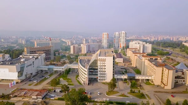 Rússia Krasnoyarsk Universidade Federal Siberiana Complexo Multifuncional Dron — Fotografia de Stock