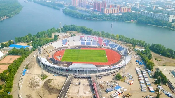 Russia Krasnoyarsk July 2018 Sports Facility Central Stadium Named Lenin — Stock Photo, Image