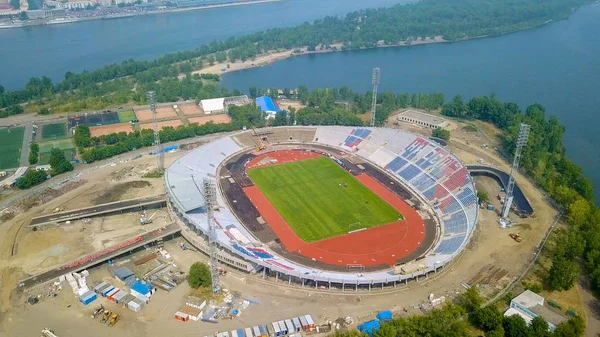 Rosja Krasnojarsk Lipca 2018 Obiekt Sportowy Stadion Centralny Imieniem Lenina — Zdjęcie stockowe