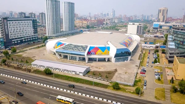 Rosja Krasnojarsk Lipca 2018 Obiekt Sportowy Ice Arena Kryształ Crystal — Zdjęcie stockowe