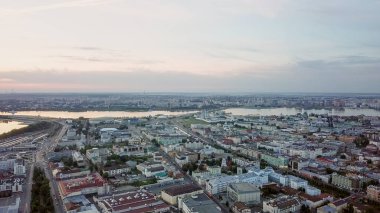 Panoramik bir kazan. Günbatımı, Rusya Federasyonu  