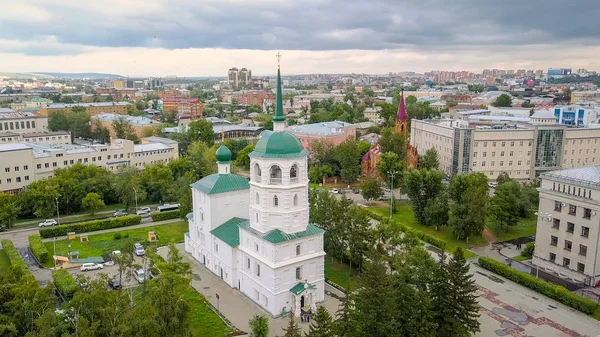 Russie Irkoutsk Temple Sauveur Image Miraculeuse Église Orthodoxe Église Protestante — Photo