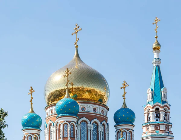 Omsk Rússia Catedral Assunção Bem Aventurada Virgem Maria — Fotografia de Stock