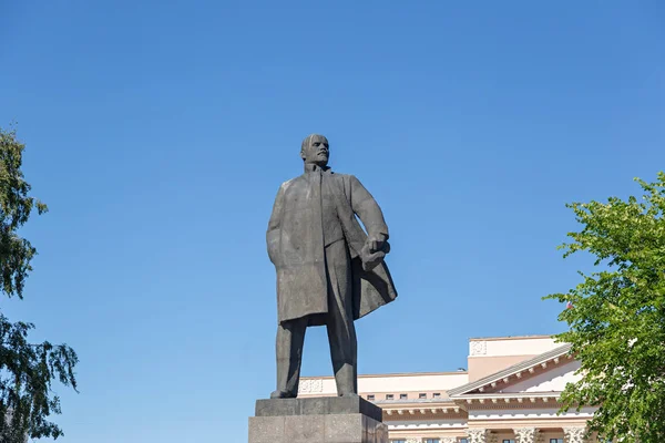 Rosja Tyumen Lipca 2018 Pomnik Lenina Centrum Placu Tyumen — Zdjęcie stockowe