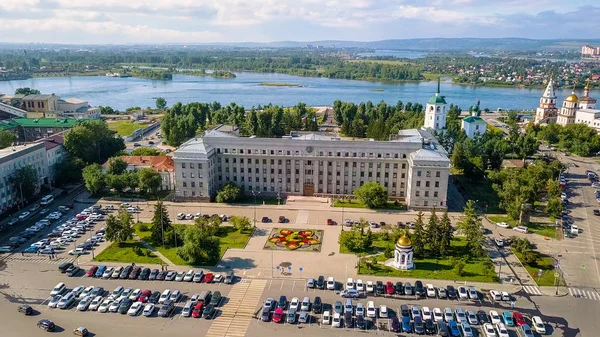 Russland Irkutsk Das Regierungsgebäude Des Gebietes Irkutsk Das Gebiet Des — Stockfoto