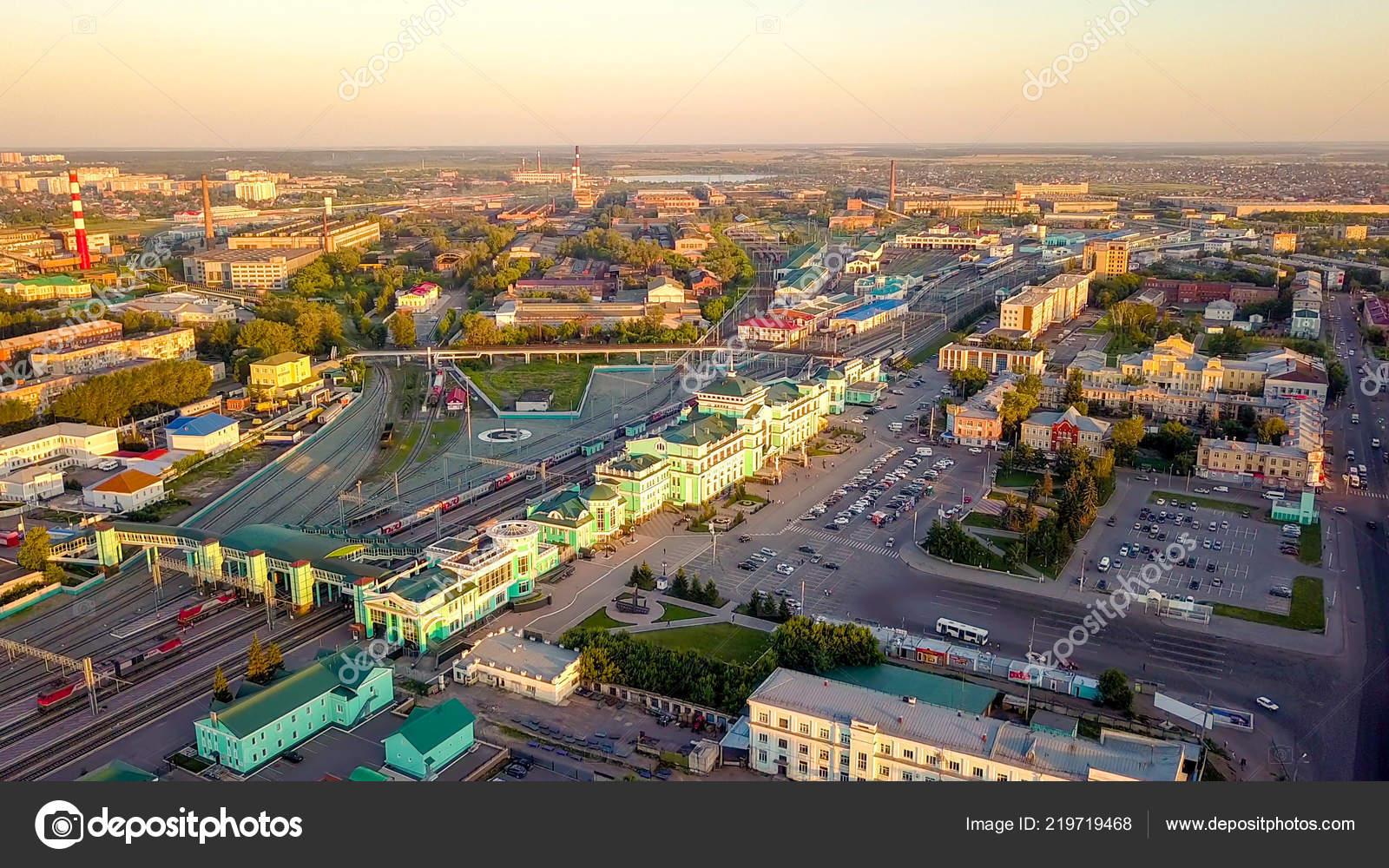 Russia Omsk July 2018 Central Railway Station City Omsk ...