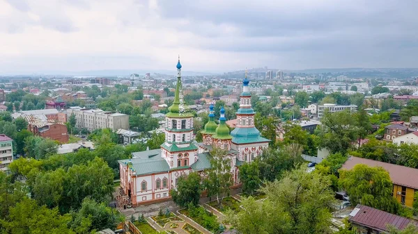 Rusia Irkutsk Julio 2018 Iglesia Santa Cruz Iglesia Ortodoxa Iglesia —  Fotos de Stock