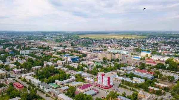 鸟瞰图的城市全景 克麦罗沃 俄罗斯 来自德龙 — 图库照片