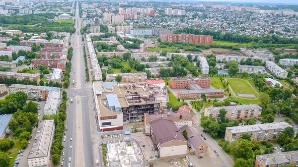 Yangından Sonra Alışveriş Merkezinin Görünümü Kemerovo Rusya Dron — Stok fotoğraf