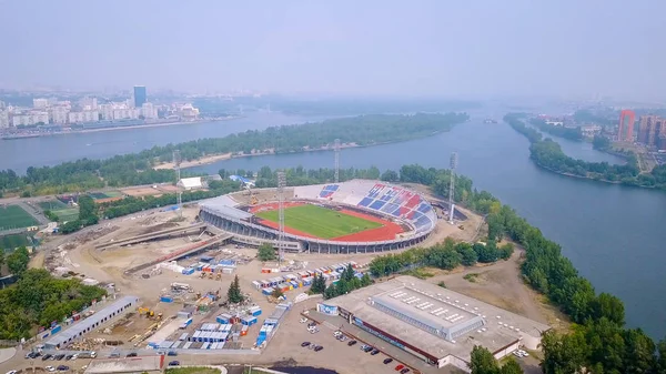 Russia Krasnoyarsk Luglio 2018 Impianto Sportivo Stadio Centrale Prende Nome — Foto Stock