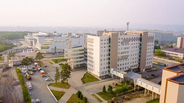 Rusia Krasnoyarsk Universidad Federal Siberia Complejo Multifuncional Desde Dron — Foto de Stock