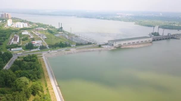 Centrale Idroelettrica Novosibirsk Una Centrale Idroelettrica Situata Sul Fiume Nel — Video Stock