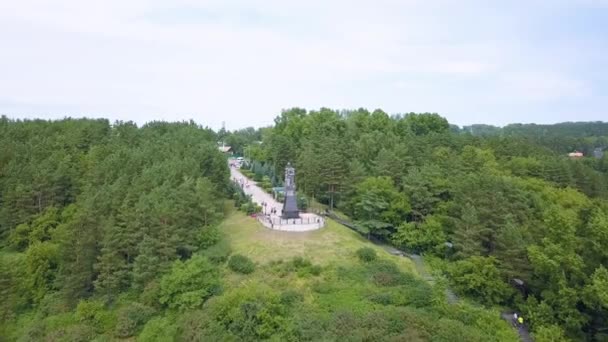 Rusia Kemerovo Juli 2018 Monumen Kenangan Bagi Para Penambang Kuzbass — Stok Video