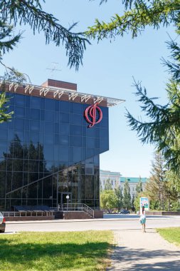 Rusya, Omsk - 17 Temmuz 2018: Omsk Filarmoni Konser Salonu