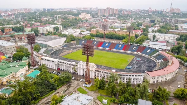 Palais Des Sports Trud Stade Irkoutsk Russie Dron — Photo