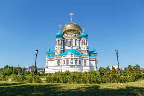 Omsk Rusia Catedral Asunción Santísima Virgen María — Foto de Stock