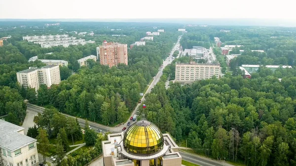 Nuevo Edificio Principal Universidad Estatal Novosibirsk Novosibirsk Rusia Akademgorodok Dron — Foto de Stock