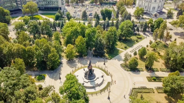 Rússia Krasnodar Agosto 2017 Monumento Catarina Monumento Homenagem Imperatriz Catarina — Fotografia de Stock