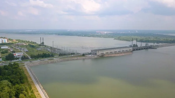 Novosibirsk Hidroelektrik Santrali Novosibirsk Şehir Sovyet Bölgesinde Nehri Üzerindeki Hidroelektrik — Stok fotoğraf