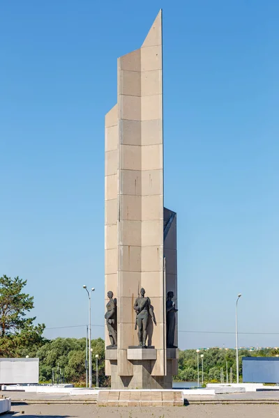 Ryssland Omsk Juli 2018 Minnesmärke Ära Till Hjältarna War Memorial — Stockfoto